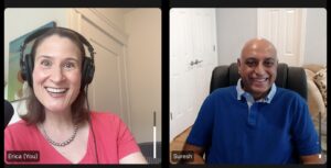 Suresh and Erica talking on The Get